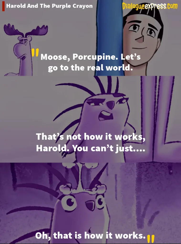 Harold and the Purple Crayon Movie Quotes and Dialogues