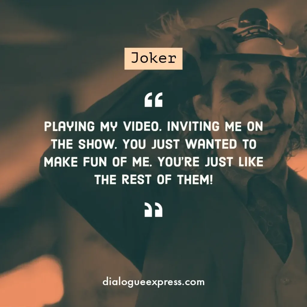 Joker Movie Quotes