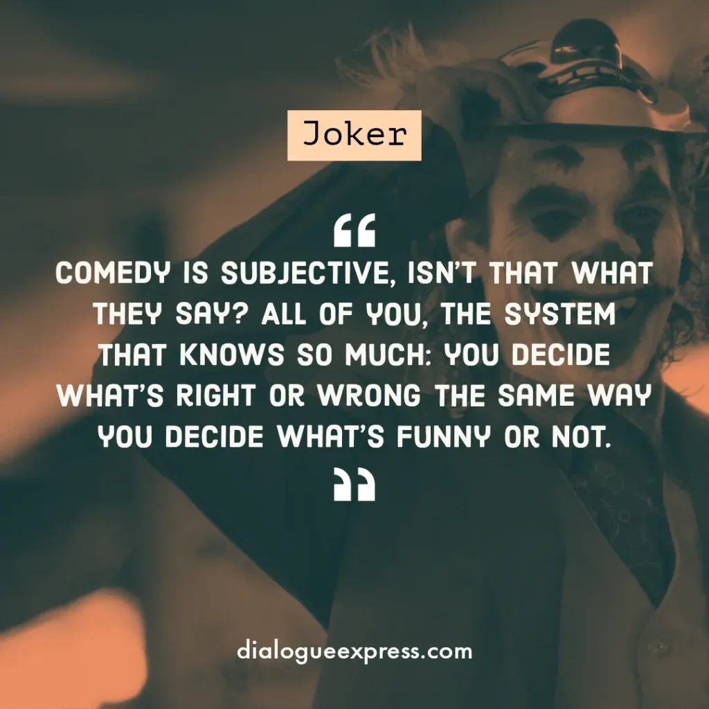 Joker Movie Quotes