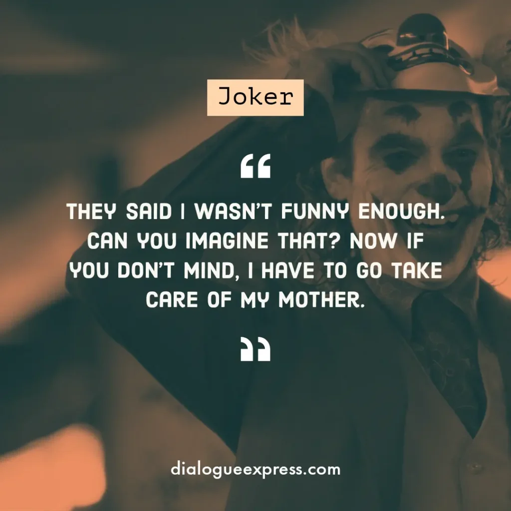 Joker Movie Quotes