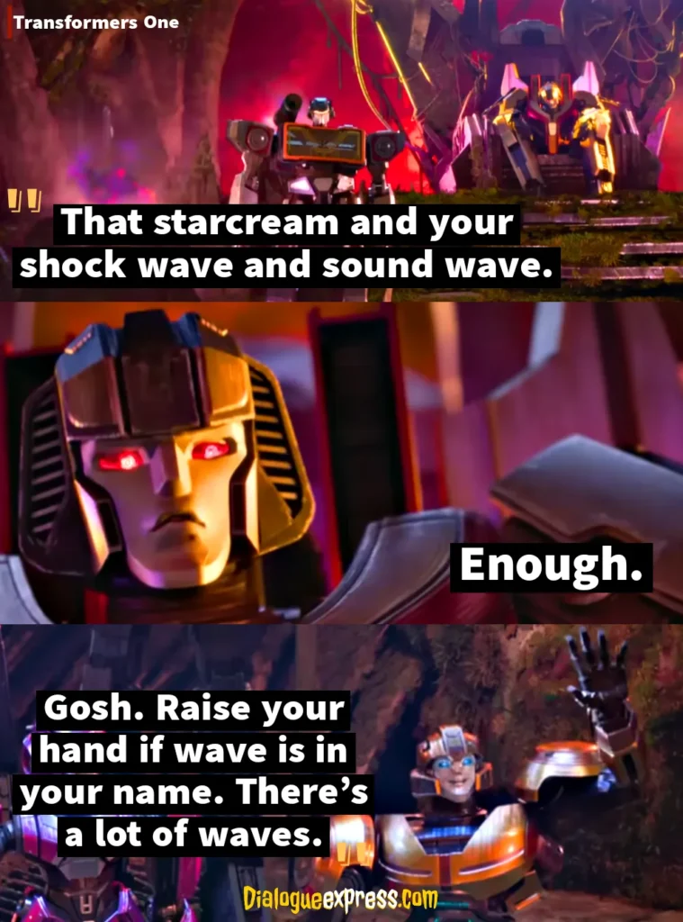 Transformers One Quotes and Dialogues