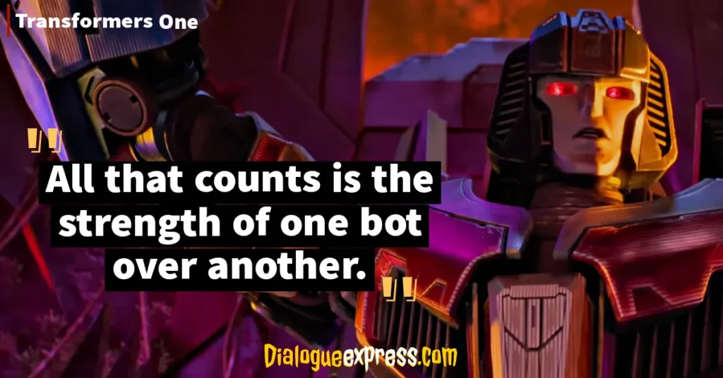 Transformers One Quotes and Dialogues