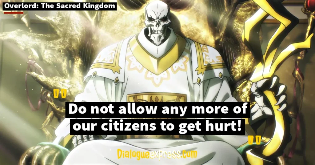 Overlord: The Sacred Kingdom Quotes and Dialogues