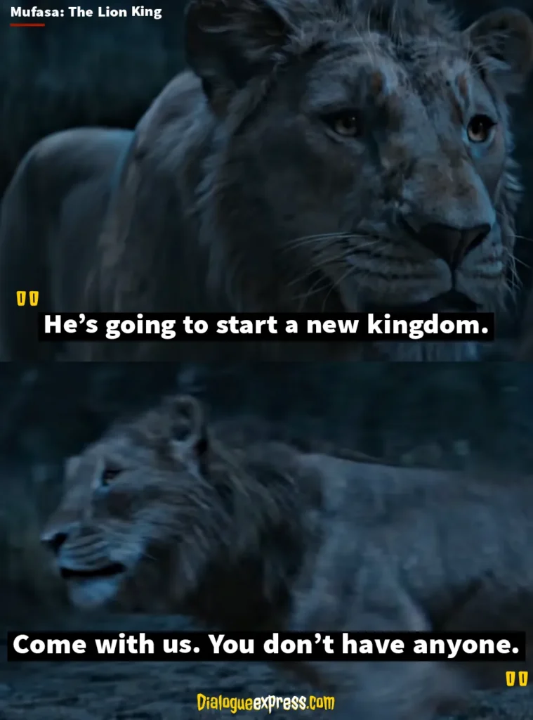 Mufasa: The Lion King Quotes and Dialogues