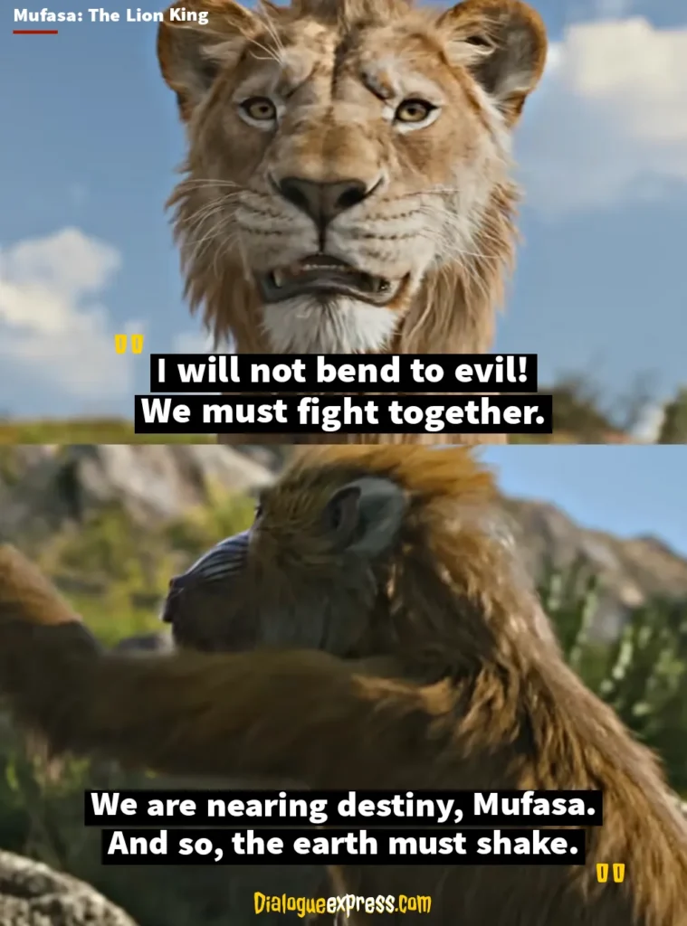 Mufasa: The Lion King Quotes and Dialogues