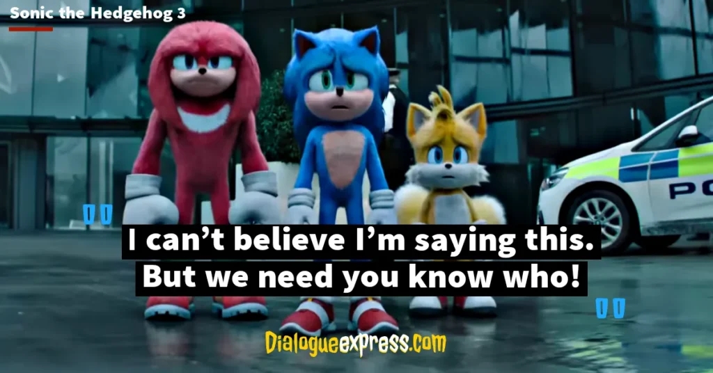 Sonic the Hedgehog 3 Movie Quotes and Dialogues